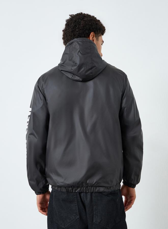 Styli Men Oversized Fit Printed Windcheater Jacket - Image 5